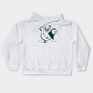 Friends - Marcel, The Chick, The Duck - Version 1 with text Kids Hoodie